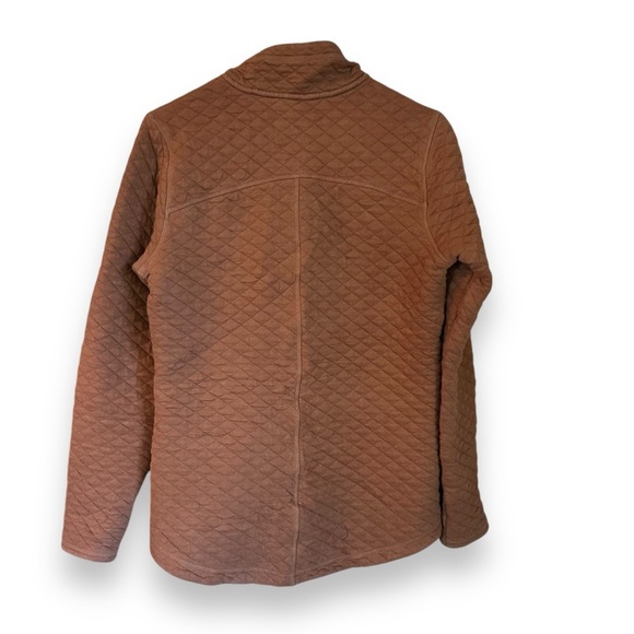 Duluth Trading Co Brown Quilted Snap Pullover Sweatshirt Sz S - Picture 4 of 6